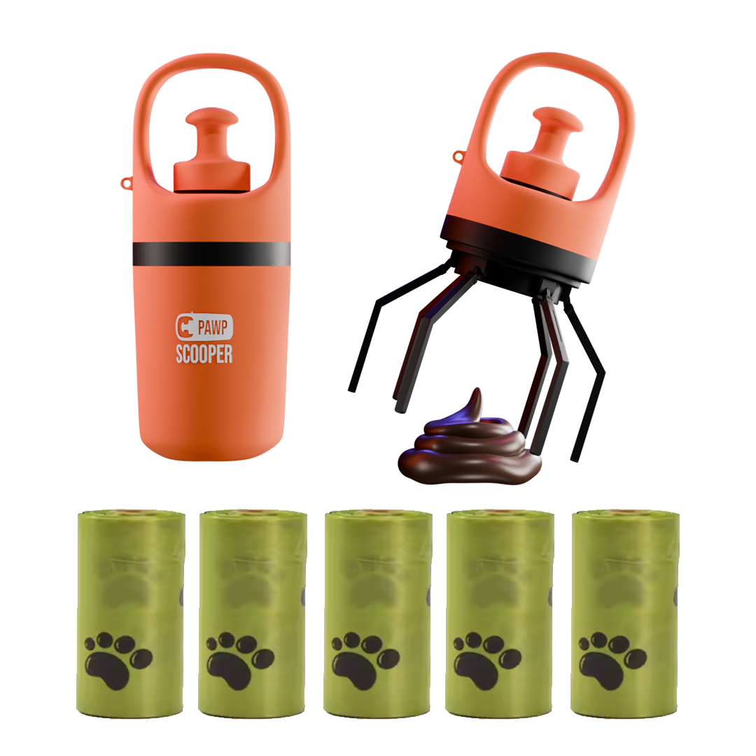 Pawp Scooper: Portable Dog Poop Scooper (Orange)